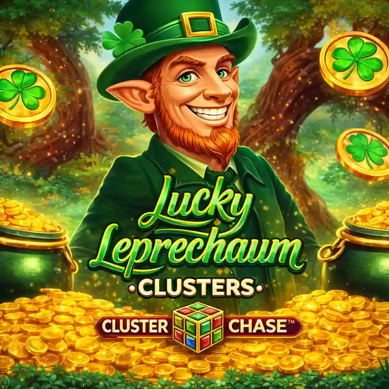 Lucky Leprechaun Clusters Slot Game Logo